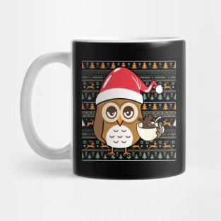 Owls with Coffee Mug